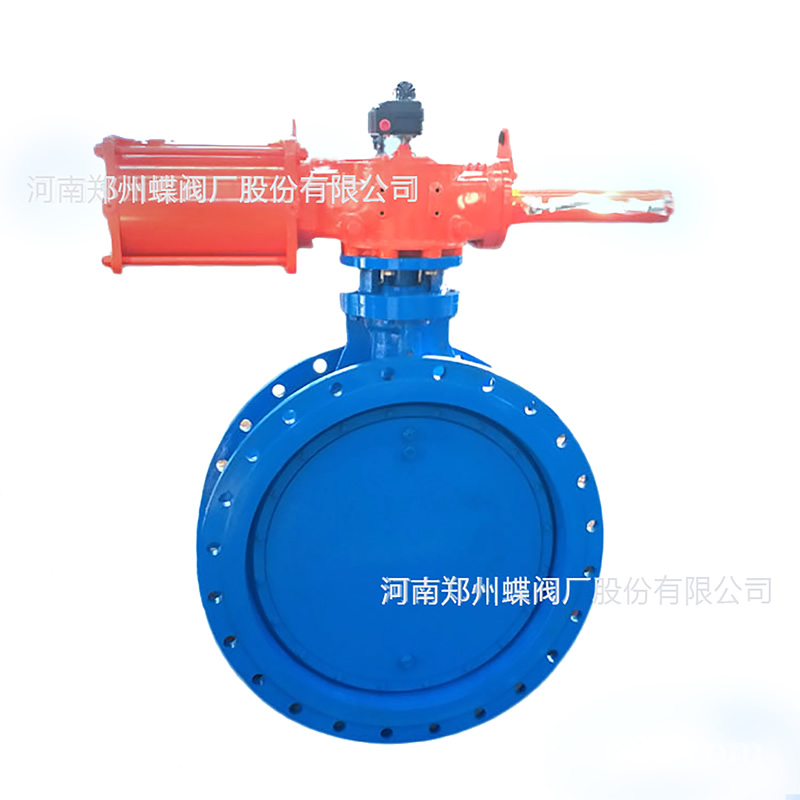 鄭州蝶閥現(xiàn)貨化工用氣動雙法蘭蝶閥2D641X-10