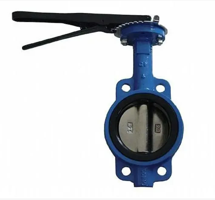 鄭州閥門焊接大口徑法蘭手動包膠手柄對夾蝶閥D71X-16